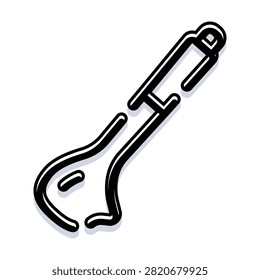 Sitar, a traditional plucked string instrument icon, representing sound, music, rhythm, and art, essential for cultural melody and harmony concepts