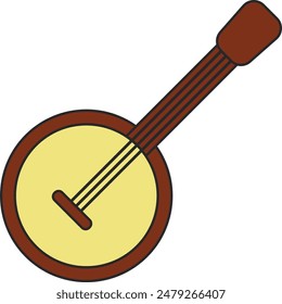 sitar vector illustration isolated on white