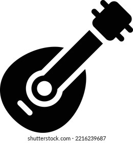 ilustración de sitar Vector en un fondo transparente. Símbolos de calidad superior. Iconos vectoriales de glifos para diseño de conceptos y gráficos. 

