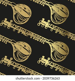 sitar veena esbozar ilustración vector elemento de diseño aislado