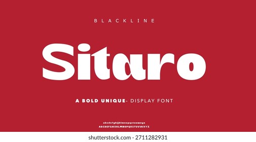 Sitaro is a modern rounded display font with friendly curves and bold character presence