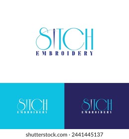 SITCH EMBRODERY LOGO DESGIN. New adobe Illustrator logo design 2024.