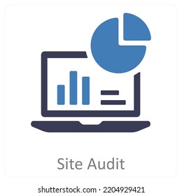 Site Audit And Analytics icon concept