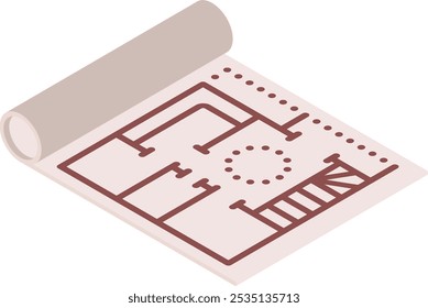 Site Blueprint e diagramas isométricos conceito, representação detalhada do projeto vetor ícone design, serviços de manutenção de reparação símbolo, Sinal de remodelação de casa, Construção e ilustração de construção