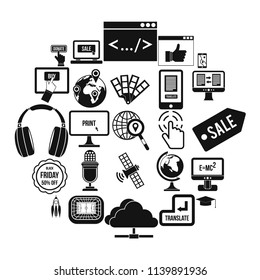 Site building icons set. Simple set of 25 site building vector icons for web isolated on white background