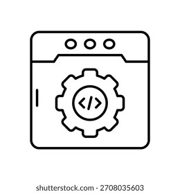 Ilustración de stock de icono de Vector de configuración del sitio