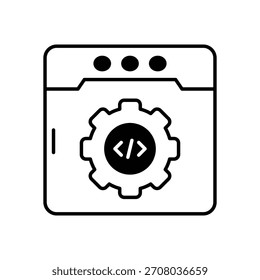 Ilustración de stock de icono de Vector de configuración del sitio