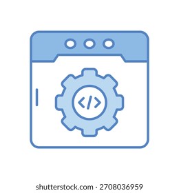 Ilustración de stock de icono de Vector de configuración del sitio