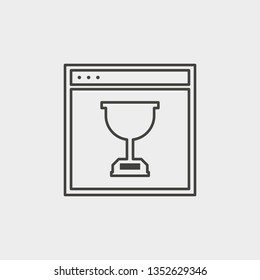 Site, cup, outline, icon. Web Development Vector Icon. Element of simple symbol for websites, web design, mobile app, infographics. Line symbol for website design