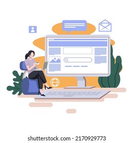 Site design flat style illustration vector design