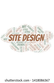 Site Design word cloud. Wordcloud made with text only.