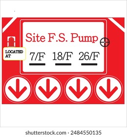 Site Fire service pump(Below) signages banner 