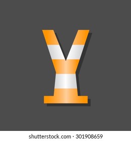 Site font, letter Y
