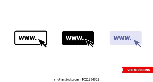 Site icon of 3 types: color, black and white, outline. Isolated vector sign symbol.