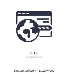 site icon on white background. Simple element illustration from Search engine optimization concept. site sign icon symbol design.