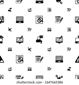 Siteymuster nahtlos. Einschließlich bearbeitbare, gefüllte SEO-Optimierung, Online-Shop, Social Media-Marketing, Online-Casino, Webdesign, SEO-Copywriting-Symbole. Website-Symbole für Web und Mobile.