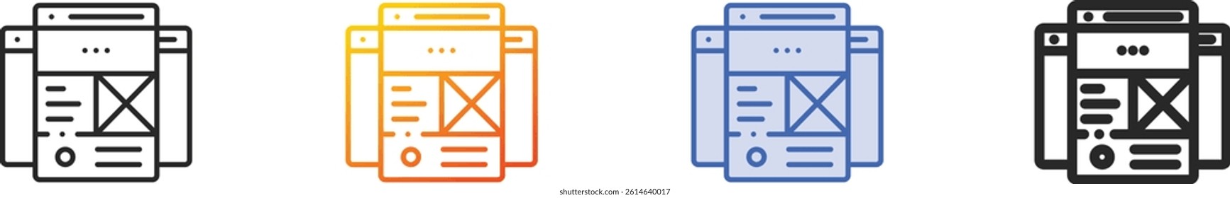 site icon.Thin Linear, Gradient, Blue Stroke and bold Style Design Isolated On White Background