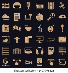 Site information icons set. Simple style of 36 site information vector icons for web for any design