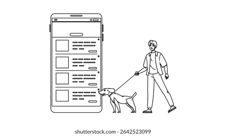 site information scent website vector. symbol internet, online computer, access click site information scent website character. people black line pencil drawing illustration