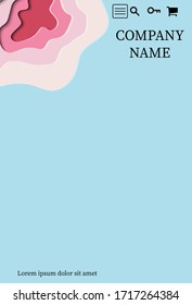 Site layout for phone. The background is made in the style of paper cut. 