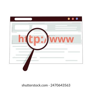 Site links. SERP icon. Search engine result page. Internet search result page optimization technology, SERP or web content analysis outline vector symbol, site traffic ranking line pictogram or sign