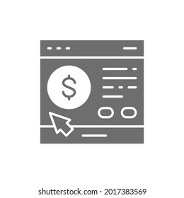 Site loan application grey icon. Isolated on white background