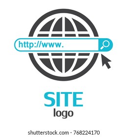 Site logo template. Site logo on a white background