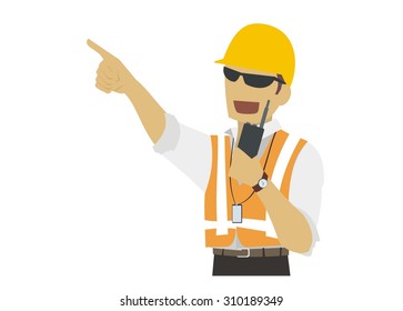 site manager coordinating