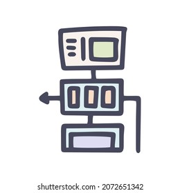 site map color vector doodle simple icon