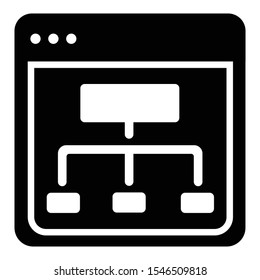 Site Map icon. Monochrome style icon design from project SEO & Web Optimization icon collection . Ready to use in web design , apps, software and print.