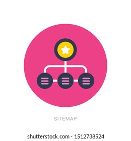 Site map icon suitable for info graphics