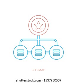 Site map icon suitable for info graphics