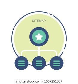 Site map icon suitable for info graphics