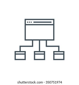 Site map icon suitable for info graphics, websites and print media and  interfaces. Line vector icon.