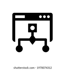 Site map icon (vector illustration)