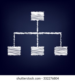 site map icon for your projects with chalk effect  