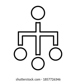 Icono de esquema del mapa del sitio. diseño de arte de línea