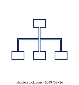 Site map sign. Vector. Flat style black icon on white.