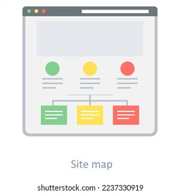Site map and website icon concept