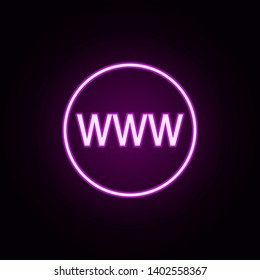 site neon icon. Elements of online and web set. Simple icon for websites, web design, mobile app, info graphics