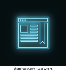 Site, network, neon, icon. Web Development Vector Icon. Element of simple symbol for websites, web design, mobile app, infographics. Line symbol for website design