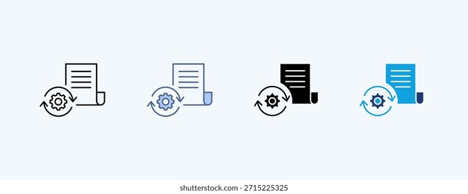 Site Operations Multiple Icon Illustration Vector