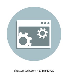 Site optimization badge icon. Simple glyph, flat vector of seo and development icons for ui and ux, website or mobile application