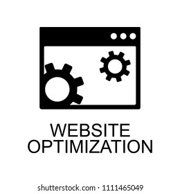 site optimization icon. Element of seo and development icon with name for mobile concept and web apps. Detailed site optimization icon can be used for web and mobile on white background
