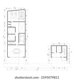 site plan or floor plan of a large and magnificent office