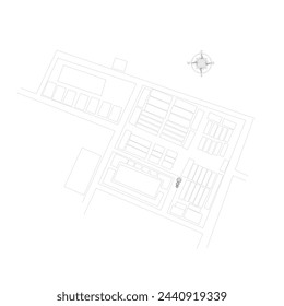 plano o trazado de la zona para los edificios