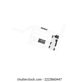 site plan of the school building as seen from above