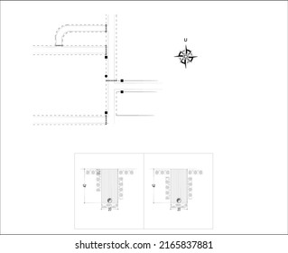 Site Plan Sketch Of Pipelines And Sections For Buried Pipe Depths