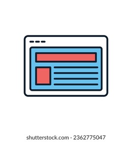 Site related vector icon. Isolated on white background. Vector illustration
