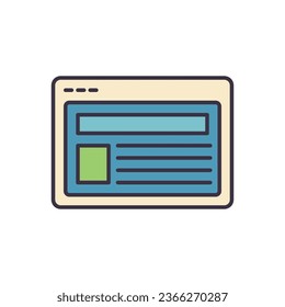 Site related vector icon. Isolated on white background. Vector illustration